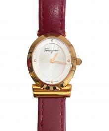 Salvatore Ferragamo（サルヴァトーレ フェラガモ）の古着「ガンチーニ リストウォッチ　SFMB00321」｜ホワイト