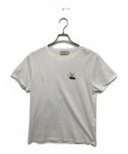 maison kitsuneメゾンキツネ）の古着「Hologram Triangle Fox Patch TEE-SHIRT　ホログラムトライアングルフォックスパッチTシャツ」｜ホワイト