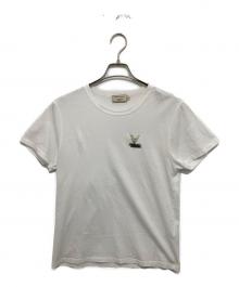 maison kitsune（メゾンキツネ）の古着「Hologram Triangle Fox Patch TEE-SHIRT　ホログラムトライアングルフォックスパッチTシャツ」｜ホワイト
