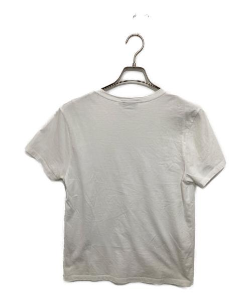 maison kitsune（メゾンキツネ）maison kitsune (メゾンキツネ) Hologram Triangle Fox Patch TEE-SHIRT　ホログラムトライアングルフォックスパッチTシャツ ホワイト サイズ:Sの古着・服飾アイテム