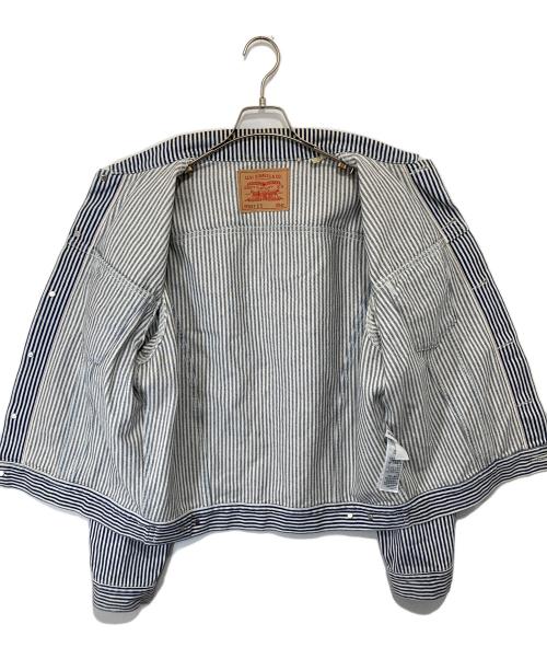 LEVI'S（リーバイス）LEVI'S (リーバイス) NIGO (二ゴー) HICKORY STRIPE 557 XX TRUCKER DENIM JACKET　ヒッコリーストライプデニムジャケット　PC9-A5904-0000 ブルー サイズ:42の古着・服飾アイテム