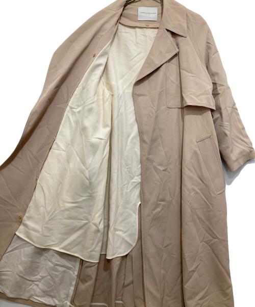TOMORROW LAND（トゥモローランド）TOMORROW LAND (トゥモローランド) ウールギャバジン ガウンコート ベージュ サイズ:34の古着・服飾アイテム