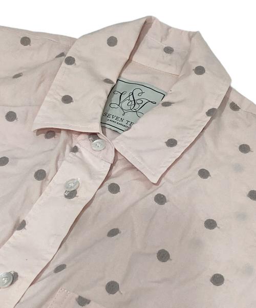 SEVEN TEN by MIHO KAWAHITO（セブン テン バイ ミホ カワヒト）SEVEN TEN by MIHO KAWAHITO (セブン テン バイ ミホ カワヒト) ドット刺繍シャツ ピンク サイズ:Sの古着・服飾アイテム