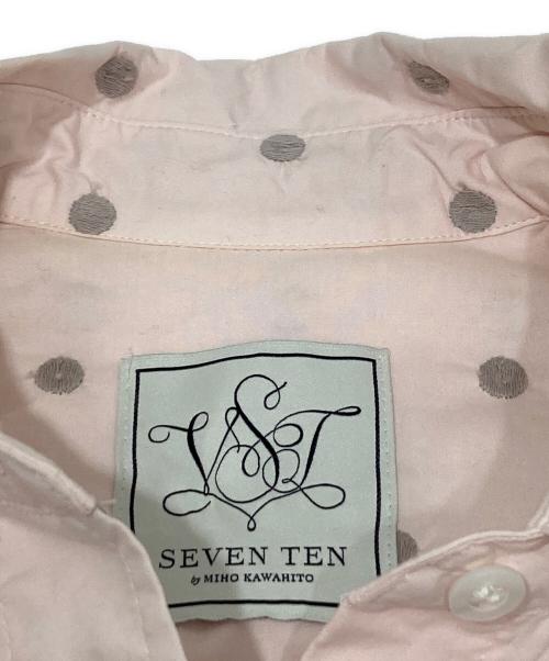 SEVEN TEN by MIHO KAWAHITO（セブン テン バイ ミホ カワヒト）SEVEN TEN by MIHO KAWAHITO (セブン テン バイ ミホ カワヒト) ドット刺繍シャツ ピンク サイズ:Sの古着・服飾アイテム