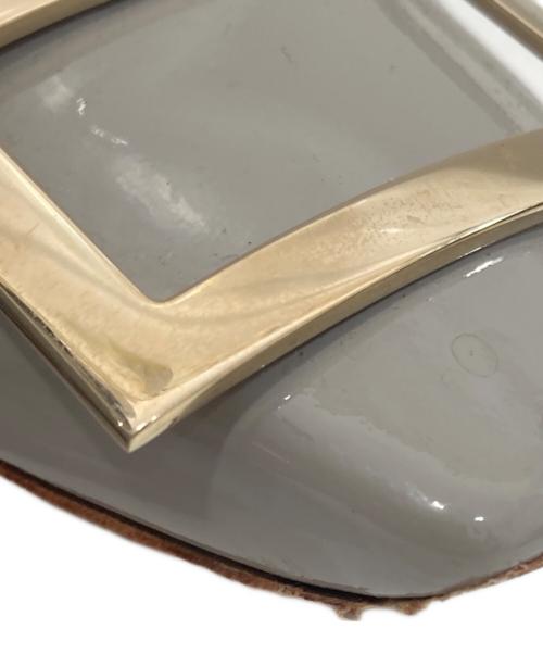 Roger Vivier（ロジェ ヴィヴィエ）Roger Vivier (ロジェ ヴィヴィエ) トランペット パテントレザー バレリーナ グレー サイズ:37の古着・服飾アイテム