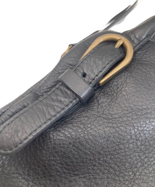 MIU MIU（ミュウミュウ）MIU MIU (ミュウミュウ) ロゴ型押し レザー ミニハンドバッグ　127044V ブラックの古着・服飾アイテム