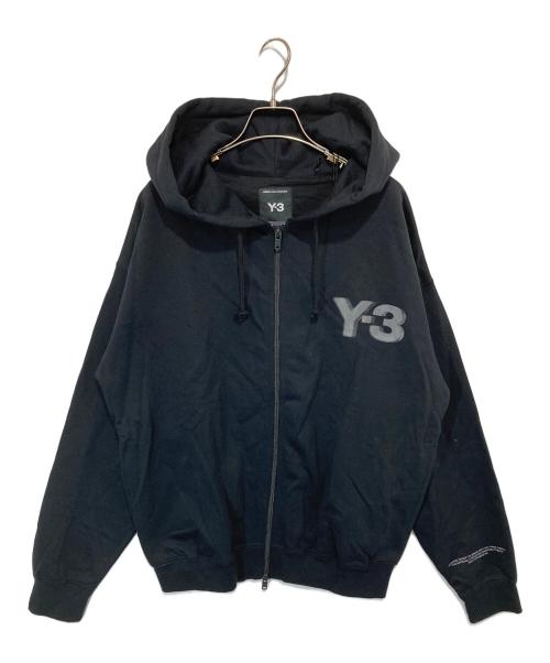 Y-3（ワイスリー）Y-3 (ワイスリー) LOGO ZIP HODDIE ロゴジップフディー ブラック サイズ:XSの古着・服飾アイテム