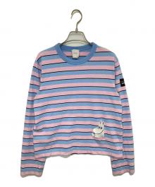 patou×MOOMIN（パトゥ×ムーミン）の古着「Moomin Stripes（ムーミン ストライプ） 長袖オーガニックコットン ボーダーTシャツ　25MO-JE209-9990」｜ブルー