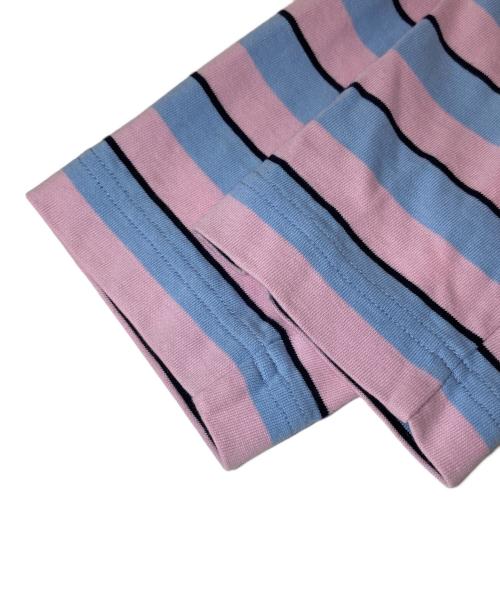patou（パトゥ）patou (パトゥ) MOOMIN (ムーミン) Moomin Stripes（ムーミン ストライプ） 長袖オーガニックコットン ボーダーTシャツ　25MO-JE209-9990 ブルー サイズ:Lの古着・服飾アイテム