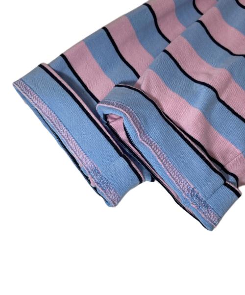 patou（パトゥ）patou (パトゥ) MOOMIN (ムーミン) Moomin Stripes（ムーミン ストライプ） 長袖オーガニックコットン ボーダーTシャツ　25MO-JE209-9990 ブルー サイズ:Lの古着・服飾アイテム