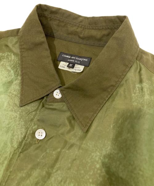 COMME des GARCONS HOMME PLUS（コムデギャルソンオムプリュス）COMME des GARCONS HOMME PLUS (コムデギャルソンオムプリュス) カラー切替サテンブラウス　 25AW カーキ サイズ:Mの古着・服飾アイテム
