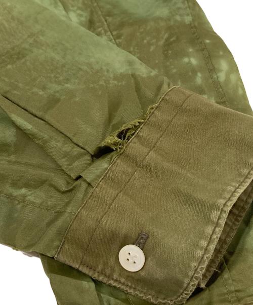 COMME des GARCONS HOMME PLUS（コムデギャルソンオムプリュス）COMME des GARCONS HOMME PLUS (コムデギャルソンオムプリュス) カラー切替サテンブラウス　 25AW カーキ サイズ:Mの古着・服飾アイテム