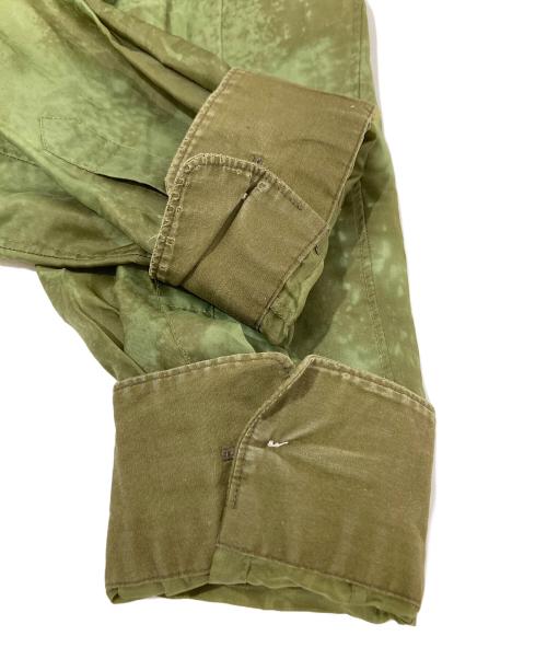 COMME des GARCONS HOMME PLUS（コムデギャルソンオムプリュス）COMME des GARCONS HOMME PLUS (コムデギャルソンオムプリュス) カラー切替サテンブラウス　 25AW カーキ サイズ:Mの古着・服飾アイテム