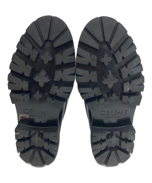 CELINE（セリーヌ）CELINE (セリーヌ) トリオンフチェーン マーガレット ローファー　レザーシューズ ブラック サイズ:39の古着・服飾アイテム