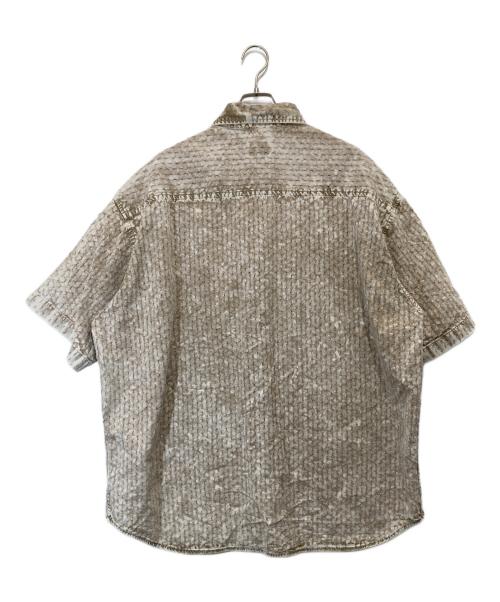 DIESEL（ディーゼル）DIESEL (ディーゼル) S-LAZER short sleeve shirt　レーザーショートスリーブシャツ　A12967 グレー サイズ:50の古着・服飾アイテム