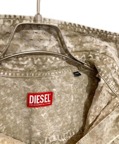 DIESEL（ディーゼル）DIESEL (ディーゼル) S-LAZER short sleeve shirt　レーザーショートスリーブシャツ　A12967 グレー サイズ:50の古着・服飾アイテム