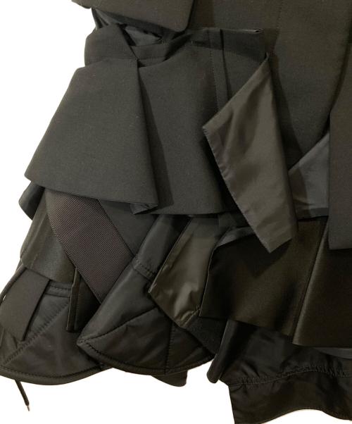 sacai（サカイ）sacai (サカイ) Suiting Mix Dress 再構築ワンピース　スーティングミックスドレス　22-06031 ブラック サイズ:1の古着・服飾アイテム