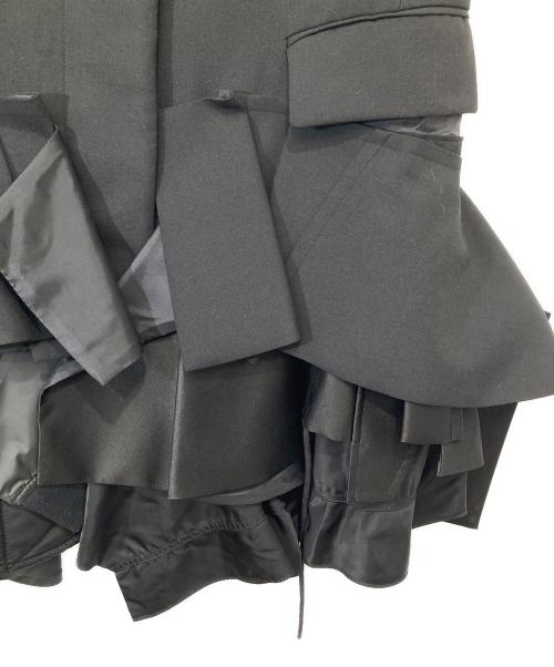 sacai（サカイ）sacai (サカイ) Suiting Mix Dress 再構築ワンピース　スーティングミックスドレス　22-06031 ブラック サイズ:1の古着・服飾アイテム