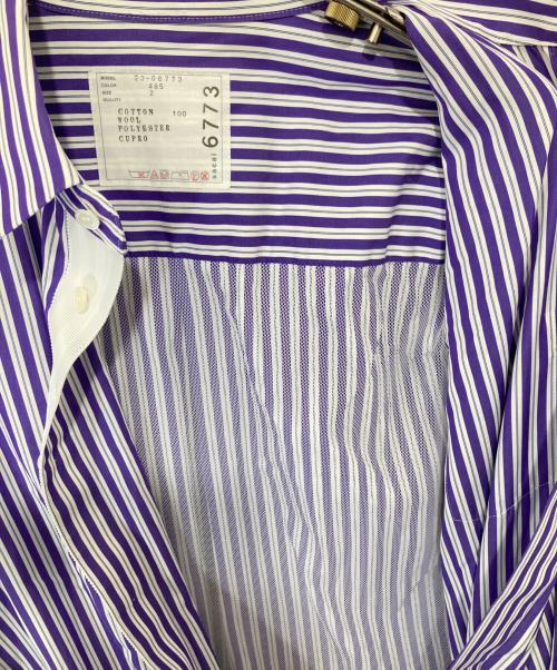 sacai（サカイ）sacai (サカイ) SHIRT & SKIRT MINI DRESS　シャツアンドスカートミニドレス　23-06773 パープル サイズ:2の古着・服飾アイテム