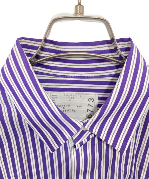 sacai（サカイ）sacai (サカイ) SHIRT & SKIRT MINI DRESS　シャツアンドスカートミニドレス　23-06773 パープル サイズ:2の古着・服飾アイテム