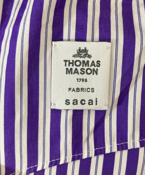 sacai（サカイ）sacai (サカイ) SHIRT & SKIRT MINI DRESS　シャツアンドスカートミニドレス　23-06773 パープル サイズ:2の古着・服飾アイテム
