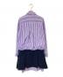 sacai (サカイ) SHIRT & SKIRT MINI DRESS　シャツアンドスカートミニドレス　23-06773 パープル サイズ:2：25000円