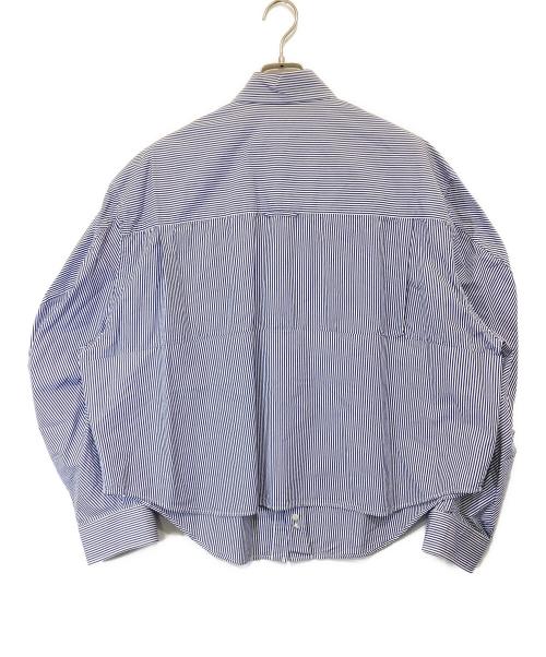 BALENCIAGA（バレンシアガ）BALENCIAGA (バレンシアガ) Twisted Sleeve Shirt　ツイステッドスリーブシャツ　QC72 704461 TJM10 4640 ブルー サイズ:2の古着・服飾アイテム