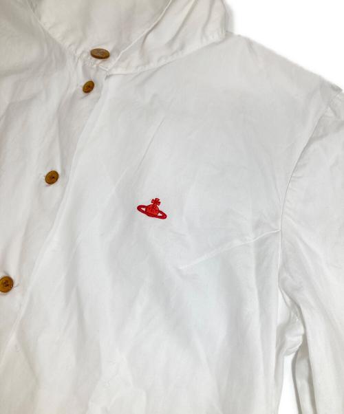 Vivienne Westwood RED LABEL（ヴィヴィアンウエストウッドレッドレーベル）Vivienne Westwood RED LABEL (ヴィヴィアンウエストウッドレッドレーベル) オーブ刺繍 ダブルカフスシャツ ホワイト サイズ:3の古着・服飾アイテム