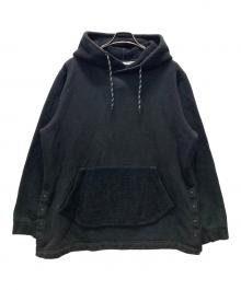 WHITE MOUNTAINEERING（ホワイトマウンテ二アニング）の古着「SIDE SNAP BUTTON HOODIE」｜ブラック