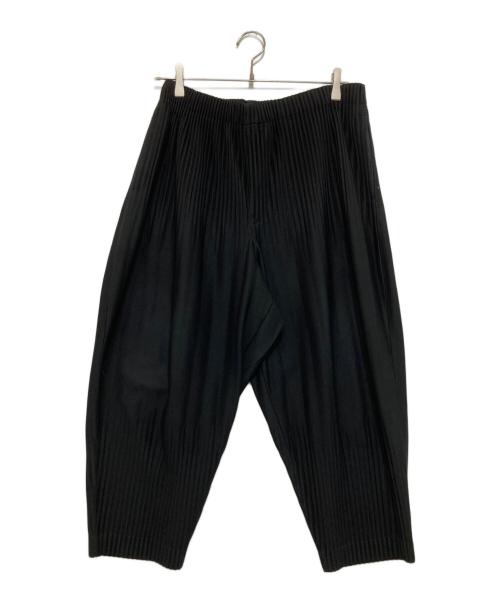 HOMME PLISSE ISSEY MIYAKE（オム プリッセ イッセイ ミヤケ）HOMME PLISSE ISSEY MIYAKE (オム プリッセ イッセイ ミヤケ) BASIC pleated tapered pants ブラック サイズ:3の古着・服飾アイテム