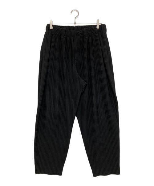 HOMME PLISSE ISSEY MIYAKE（オム プリッセ イッセイ ミヤケ）HOMME PLISSE ISSEY MIYAKE (オム プリッセ イッセイ ミヤケ) プリーツテーパードパンツ ブラック サイズ:3の古着・服飾アイテム