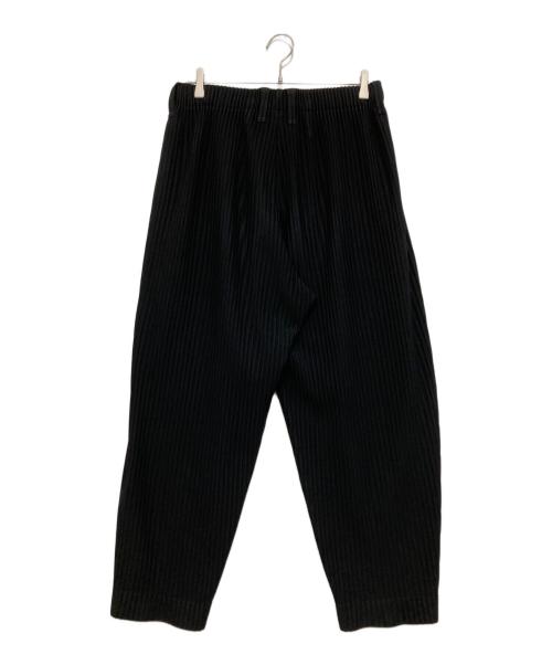 HOMME PLISSE ISSEY MIYAKE（オム プリッセ イッセイ ミヤケ）HOMME PLISSE ISSEY MIYAKE (オム プリッセ イッセイ ミヤケ) プリーツテーパードパンツ ブラック サイズ:3の古着・服飾アイテム