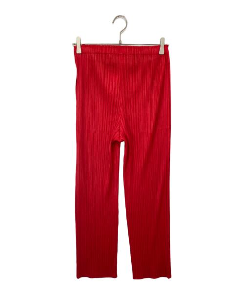 PLEATS PLEASE（プリーツプリーズ）PLEATS PLEASE (プリーツプリーズ) MONTHLY COLORS プリーツパンツ　マンスリーカラーズ　PP53JF153 レッド サイズ:4の古着・服飾アイテム