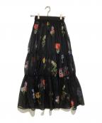 Ameriアメリ）の古着「MAJOLICA PLEATS SKIRT」｜ブラック