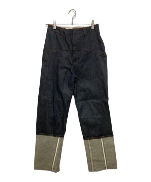 FETICO（フェティコ）FETICO (フェティコ) 12oz HIGH-RISE COATING JEANS インディゴ サイズ:2の古着・服飾アイテム