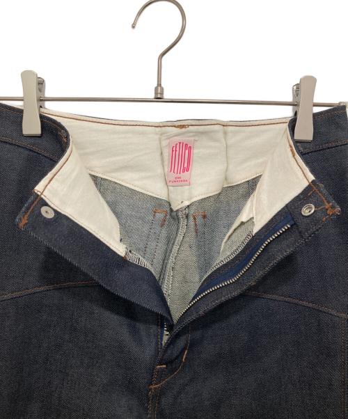 FETICO（フェティコ）FETICO (フェティコ) 12oz HIGH-RISE COATING JEANS インディゴ サイズ:2の古着・服飾アイテム
