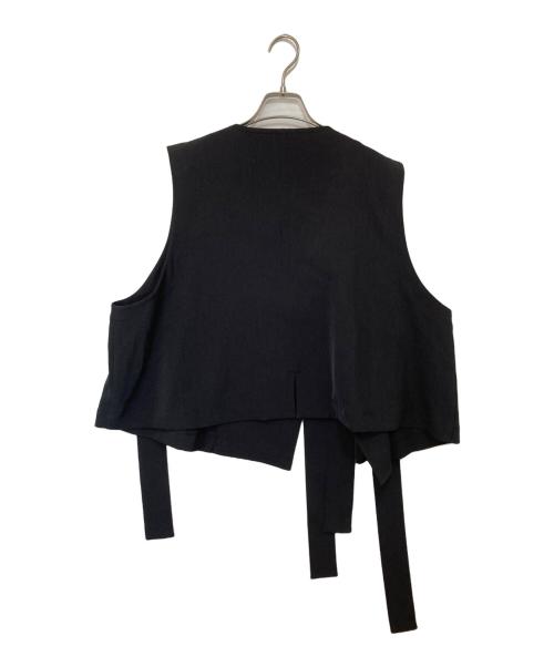 Ujoh（ウジョー）Ujoh (ウジョー) STUDIOUS (ステュディオス) 別注 Pocket W Belted Vest　ポケットダブルベルテッドベスト ブラック サイズ:2の古着・服飾アイテム