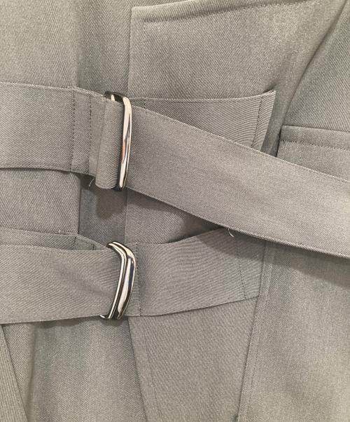 Ujoh（ウジョー）Ujoh (ウジョー) STUDIOUS (ステュディオス) 別注 Pocket W Belted Vest　ポケットダブルベルテッドベスト ブラック サイズ:2の古着・服飾アイテム