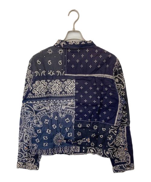 KAPITAL（キャピタル）KAPITAL (キャピタル) Bandana Patchwork 1st Jacket（バンダナパッチワーク ジャケット）K1904LJ077 ネイビー サイズ:XXLの古着・服飾アイテム