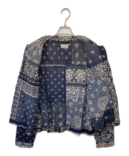 KAPITAL（キャピタル）KAPITAL (キャピタル) Bandana Patchwork 1st Jacket（バンダナパッチワーク ジャケット）K1904LJ077 ネイビー サイズ:XXLの古着・服飾アイテム