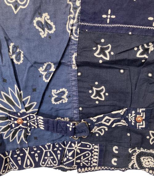 KAPITAL（キャピタル）KAPITAL (キャピタル) Bandana Patchwork 1st Jacket（バンダナパッチワーク ジャケット）K1904LJ077 ネイビー サイズ:XXLの古着・服飾アイテム