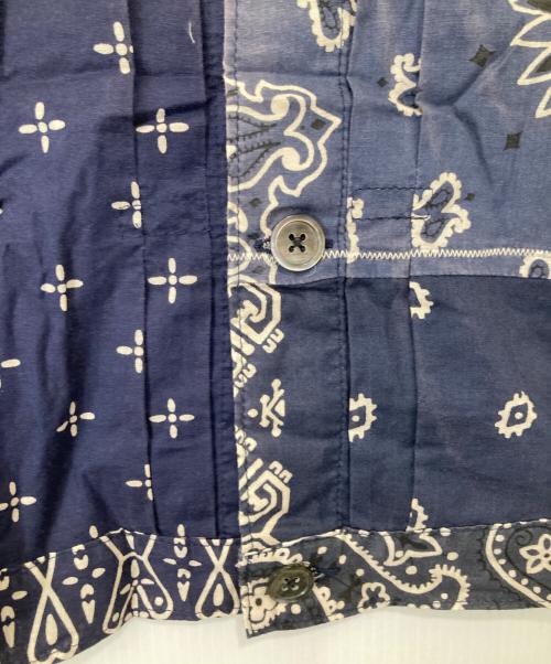 KAPITAL（キャピタル）KAPITAL (キャピタル) Bandana Patchwork 1st Jacket（バンダナパッチワーク ジャケット）K1904LJ077 ネイビー サイズ:XXLの古着・服飾アイテム