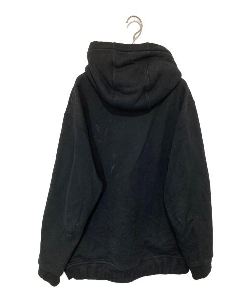 BURBERRY（バーバリー）BURBERRY (バーバリー) エンブロイダリーEKD コットンフーディー ブラック サイズ:XLの古着・服飾アイテム