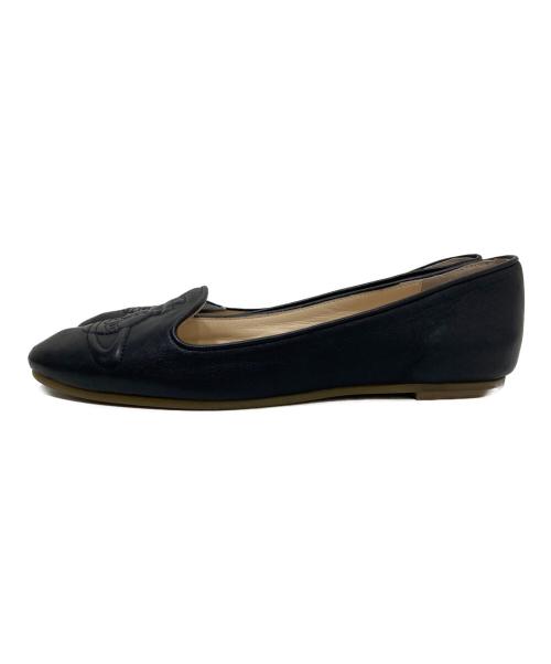 Vivienne Westwood（ヴィヴィアンウエストウッド）Vivienne Westwood (ヴィヴィアンウエストウッド) オーブフラットレザーシューズ ブラック サイズ:38の古着・服飾アイテム