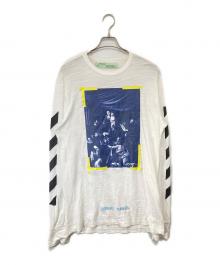 OFFWHITE（オフホワイト）の古着「CARAVAGGIO PRINT LONG SLEEVE TEE　カラバッジョプリントトングスリーブティー　OMAB001F17185016」｜ホワイト