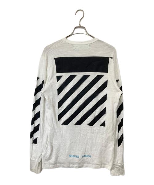 OFFWHITE（オフホワイト）OFFWHITE (オフホワイト) CARAVAGGIO PRINT LONG SLEEVE TEE　カラバッジョプリントトングスリーブティー　OMAB001F17185016 ホワイト サイズ:Mの古着・服飾アイテム