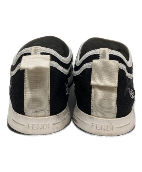 FENDI（フェンディ）FENDI (フェンディ) ロゴ刺繍メッシュスリッポン ブラック サイズ:不明の古着・服飾アイテム