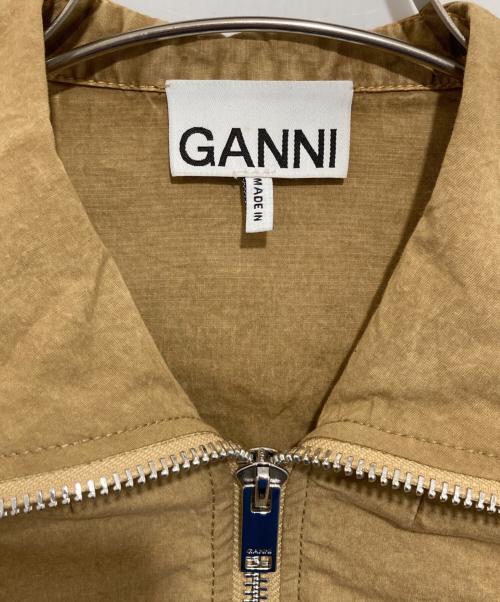 GANNI（ガニー）GANNI (ガニー) washed stretch-cotton mini dress ウォッシュドストレッチコットンミニドレス	6977 ベージュ サイズ:32の古着・服飾アイテム