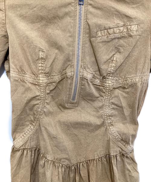 GANNI（ガニー）GANNI (ガニー) washed stretch-cotton mini dress ウォッシュドストレッチコットンミニドレス	6977 ベージュ サイズ:32の古着・服飾アイテム