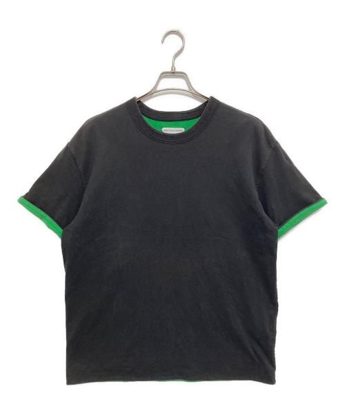 BOTTEGA VENETA（ボッテガベネタ）BOTTEGA VENETA (ボッテガベネタ) ダブルレイヤー コットンジャージー Tシャツ　661788 V16E0M ブラック サイズ:Mの古着・服飾アイテム